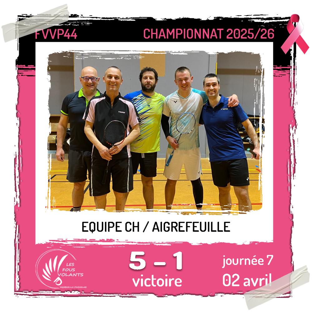 Rencontre J7 de la CH : Vigneux contre Aigrefeuille (victoire)